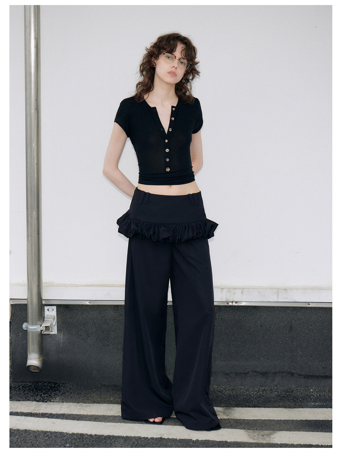 Bubble Skirt-Style Wide-Leg Pants(NAL015PN)
