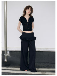 Bubble Skirt-Style Wide-Leg Pants(NAL015PN)