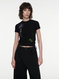 Fitted Round Neck Cropped Tee (NAL072CT)