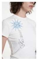 Fitted Round Neck Cropped Tee (NAL072CT)