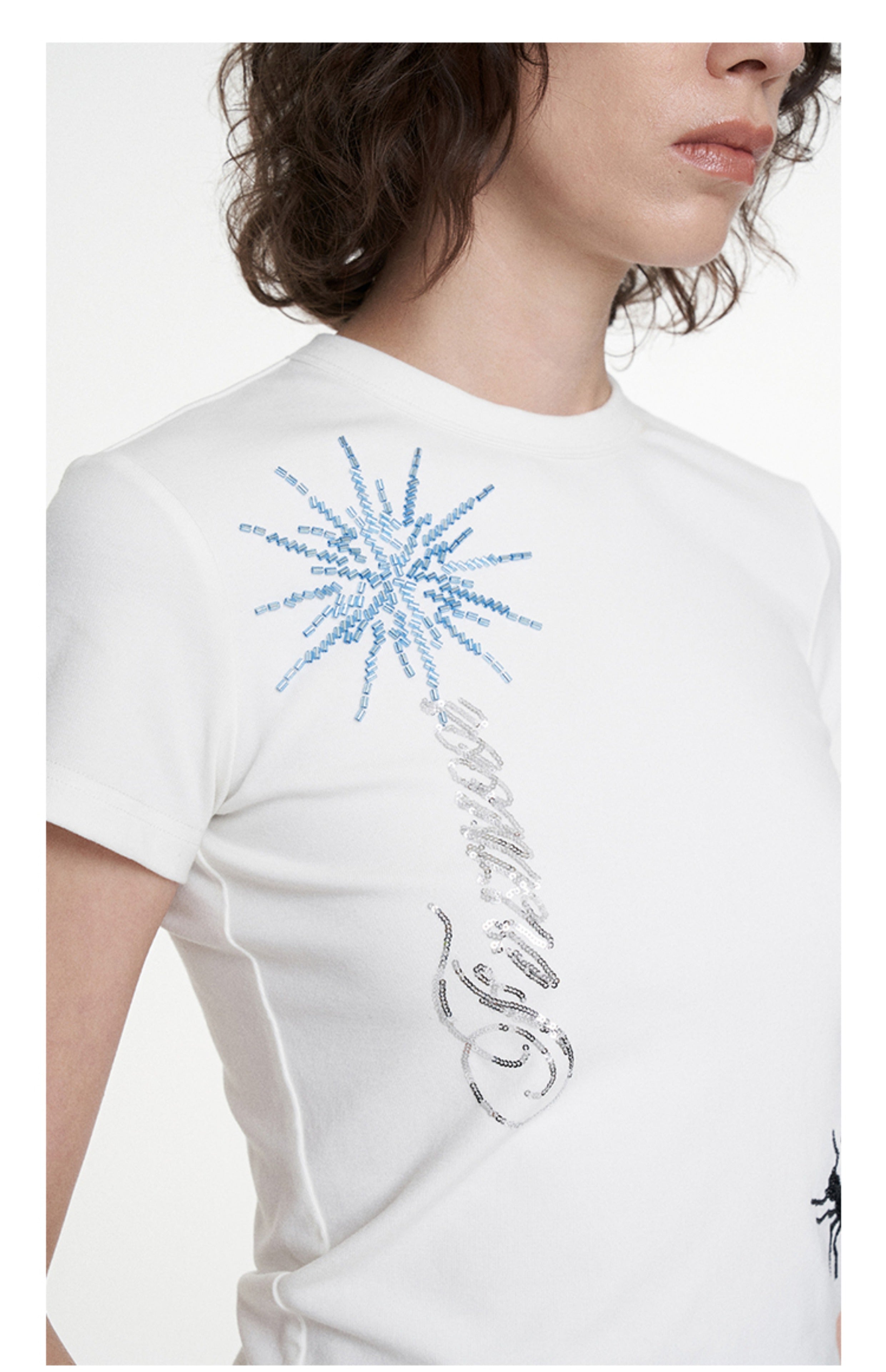 Fitted Round Neck Cropped Tee (NAL072CT)