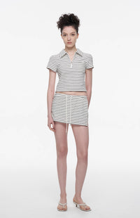 Zip-Up Cropped Polo Shirt (NAL045CT)