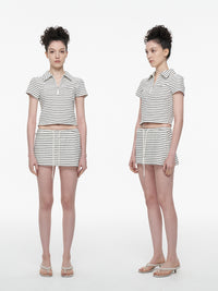 Zip-Up Cropped Polo Shirt (NAL045CT)
