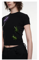 Fitted Round Neck Cropped Tee (NAL072CT)