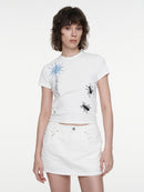 Fitted Round Neck Cropped Tee (NAL072CT)